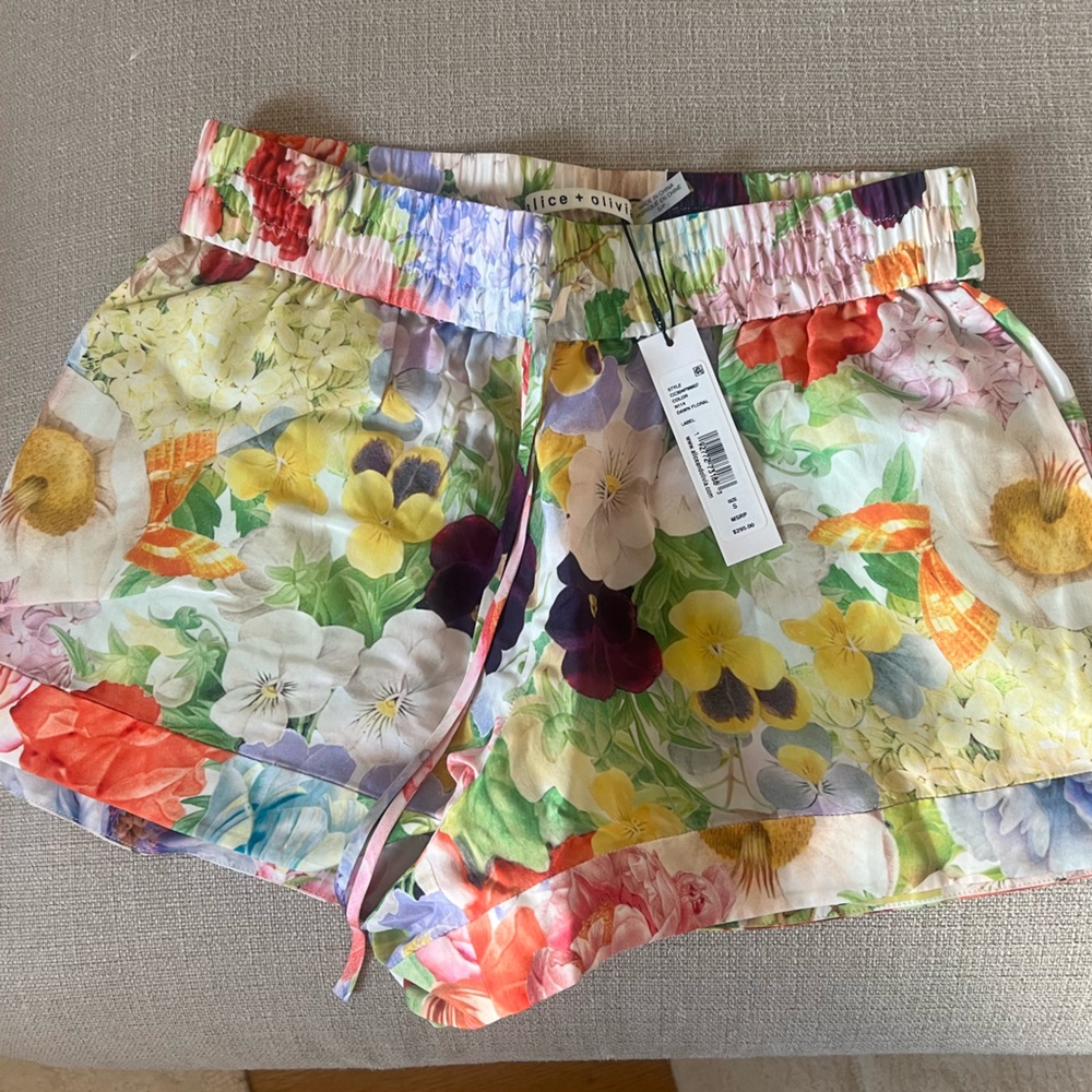 Alice + Olivia Floral Print Shorts